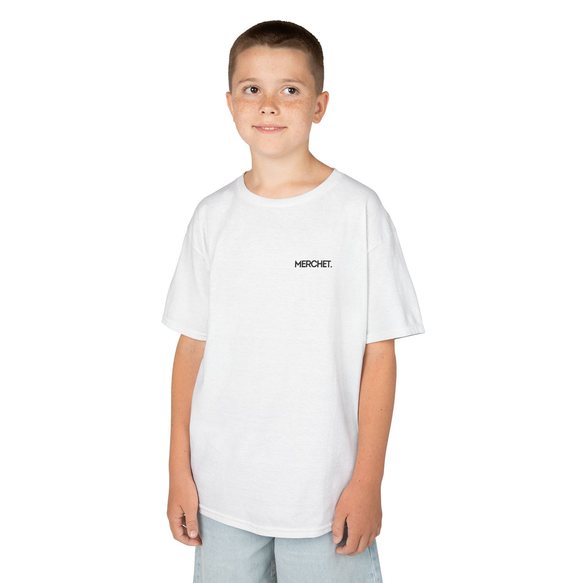 Kids Tee — Minimal 'Hero' Chest Logo Cotton Shirt
