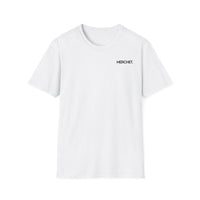Minimal 'MERCHET.' Chest Logo T‑Shirt — Simple Branded Graphic Tee